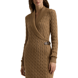 Lauren Ralph Lauren Cable-Knit Buckle-Trim Sweater Dress